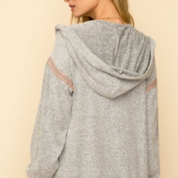 Hem & Thread Hoodie Zipper Jacket NWT - Picture 5 of 8